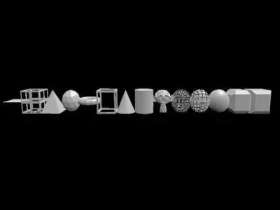 LoD Test - Blender Game Engine  Free low-poly 3D model