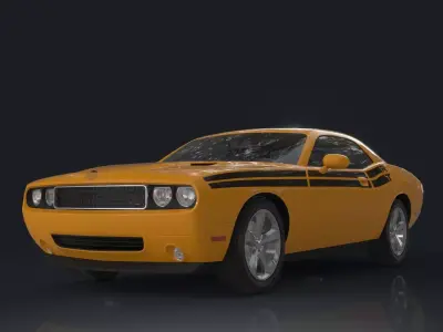 Dodge brand cars Low-poly 3D model