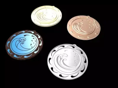 WAVY PENDANT Free 3D print model