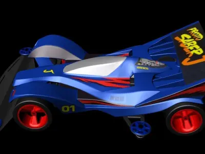 3DMAX2018 4WD CAR racing 3D model-SYZS 3D model