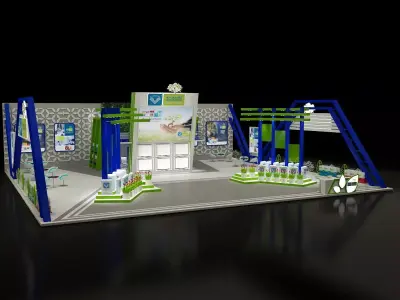 Booth Exhibition Stand a296 3D model