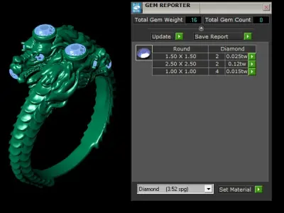 Luxury Dragon Gold Ring 3D print model