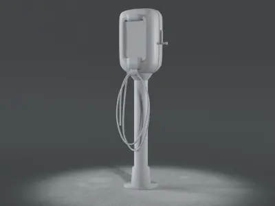 Vintage Air Pump - Gas Station Prop Low-poly 3D model