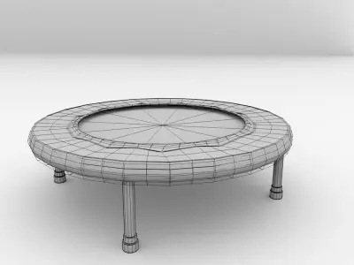 Trampoline with legs 3D model