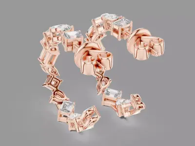  Diamond Hoops  3D print model