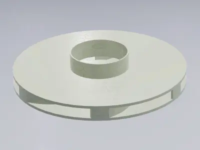 CENTRIFUGAL IMPELLER CLOSED 3D print model