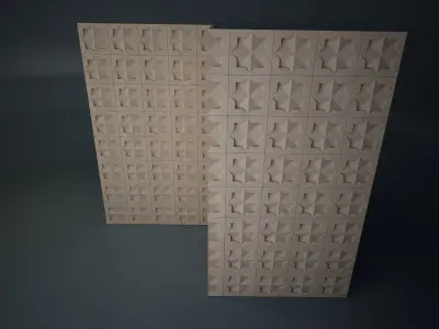 05 ARABIC PATTERN WALL Low-poly 3D model