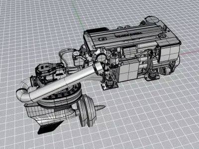 Volvo Penta D6 IPS-500 Marine Engine 3D model