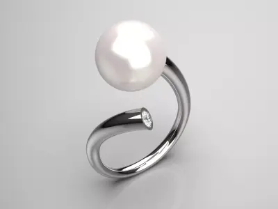 diamond pearl ring pr0057 3D print model