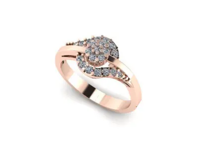 fancy ring for dimonds  3D print model