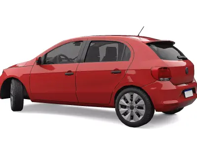 Car Hatch Gol 2016  Low-poly 3D model