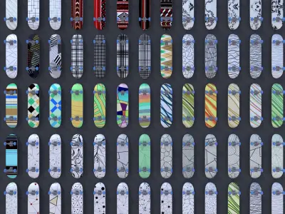 Skateboard Ramps Park Mega pack Game Asset Collection Low-poly 3D model