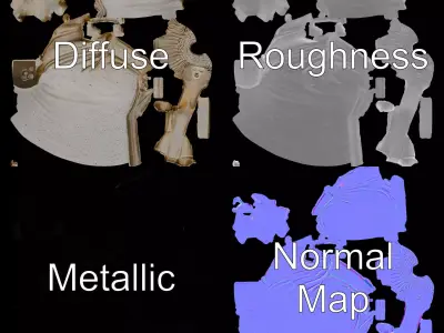 Serene Buddha Statue model pack Low-poly 3D model