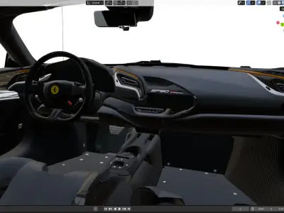 2023 Ferrari SF90 XX Stradale Low-poly 3D model