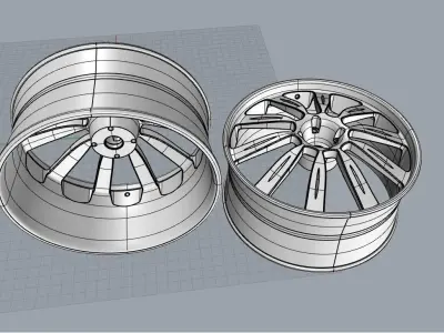 wheel car racing rim 3D model