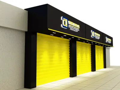 Car service entrance logo sign a607C  3D model