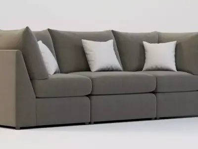 Bassett Beckham Pit Sectional Sofa Three Seater 3D model
