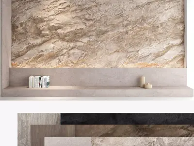 Decorative wall panel set 61 3D model