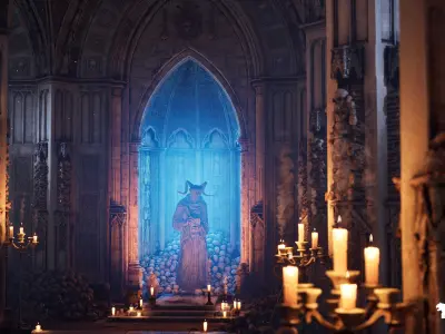 The Grand Ossuary Low-poly 3D model