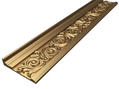 Collection of Cornice Decoration Moldings Low-poly 3D model