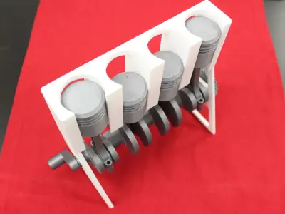 4  cylinder engine ready to print 3D print model