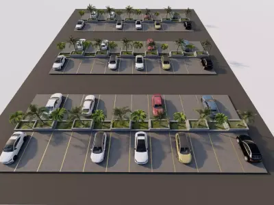Parking-Parking Lot 3D model 11