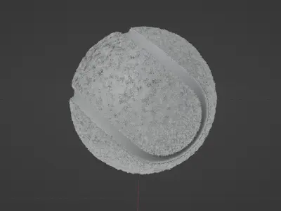 Realistic Procedural Tennis Ball Model Low-poly 3D model