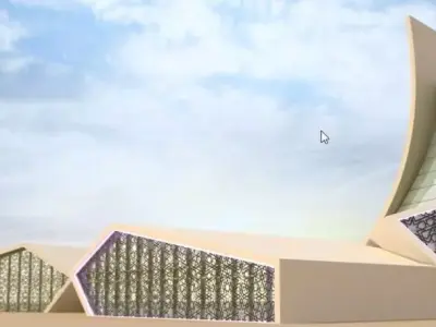 CULTURAL CENTER -compelete revit project -P6 3D model