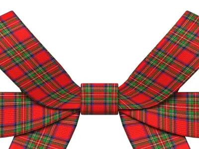 Christmas Bow Ribbon 49 Low-poly 3D model