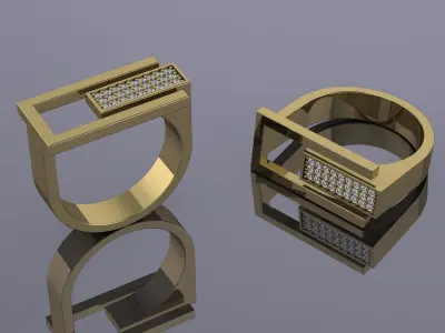 Jewelry Ring Gold Mk-087 3D print model