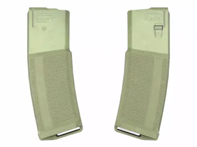 DD Magazine OD Green 32 RND Low-poly 3D model