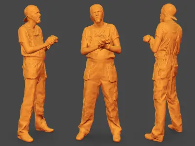 Stylized Car Mechanic Character 3D model