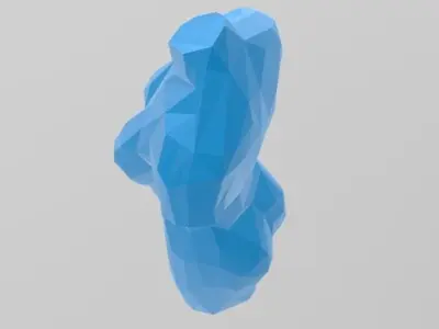 Low Poly Female Mannequin Stand for 3D Printing 3D print model