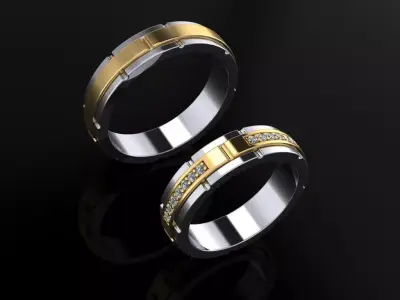 Wedding Bands 10 3D print model
