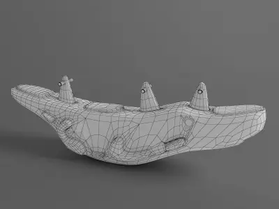 Toy Red Aligator Free 3D model