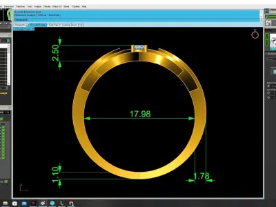 Luxury Geometric Spiral Diamond Ring for Women  3507 3D print model