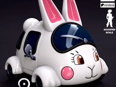 BOSS RABBIT CAR 3D print model