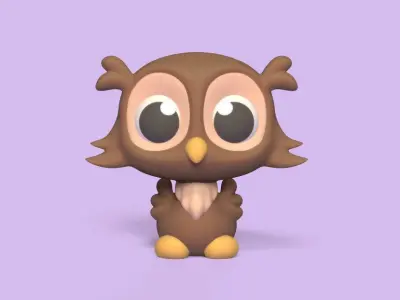 Owl Big Eyes 3D print model