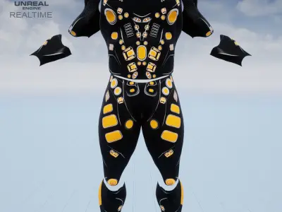 Scifi Suit - 3D Asset Game Model PBR - 3D model Free low-poly 3D model