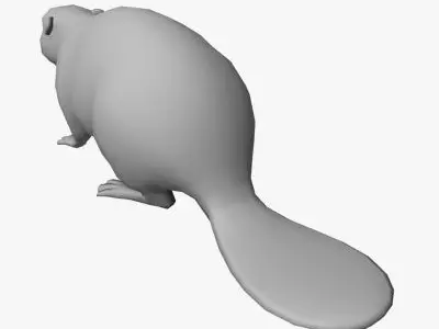 Low Poly Beaver Low-poly 3D model