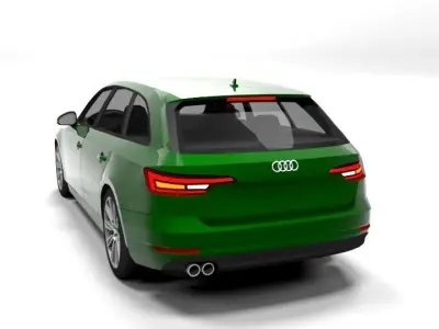 AUDI A4 2016 AVANT LOWPOLY Low-poly 3D model