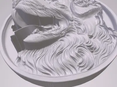 Bernese Mountain 1 basrelief for 3D printing 3D print model