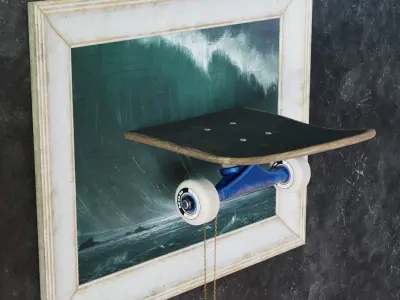 Skate Frame Decor 3D model