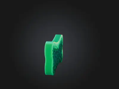 Car wash sponge Low-poly 3D model