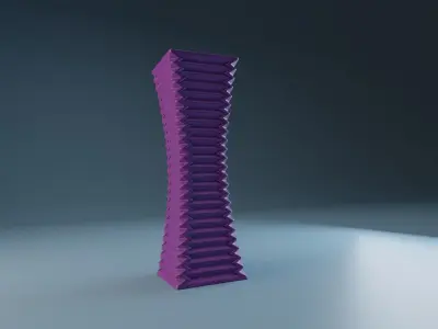 Vase geometry lines 3D print model
