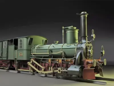 Steyerdorf Steam Locomotive Engine Free 3D model
