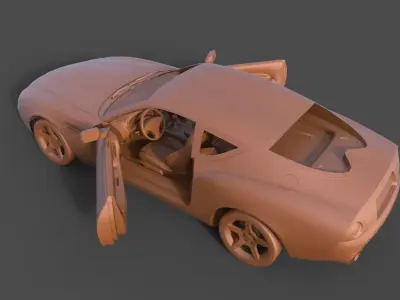Aston Martin DB7 3D print model
