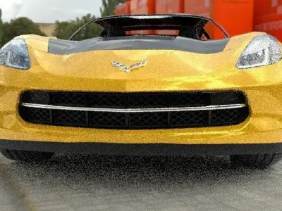 chevrolet corvette c7 stingray Low-poly 3D model