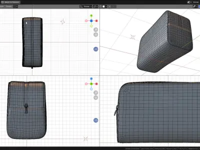 Luxury Toiletry Bag Low-poly 3D model