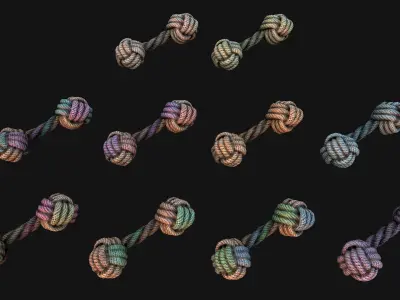 Pets Cats and Dogs Rope Dumbbell for Gnawing Chew Toy Low-poly 3D model